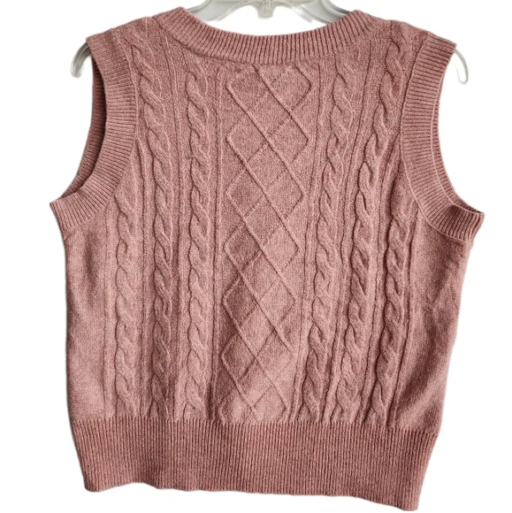 True Craft Women's Pink V Neck Sweater Vest | Size Small | NWT - Picture 2 of 8